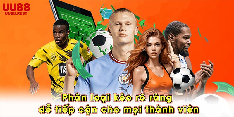 Phân loại kèo rõ ràng, dễ tiếp cận cho mọi thành viên